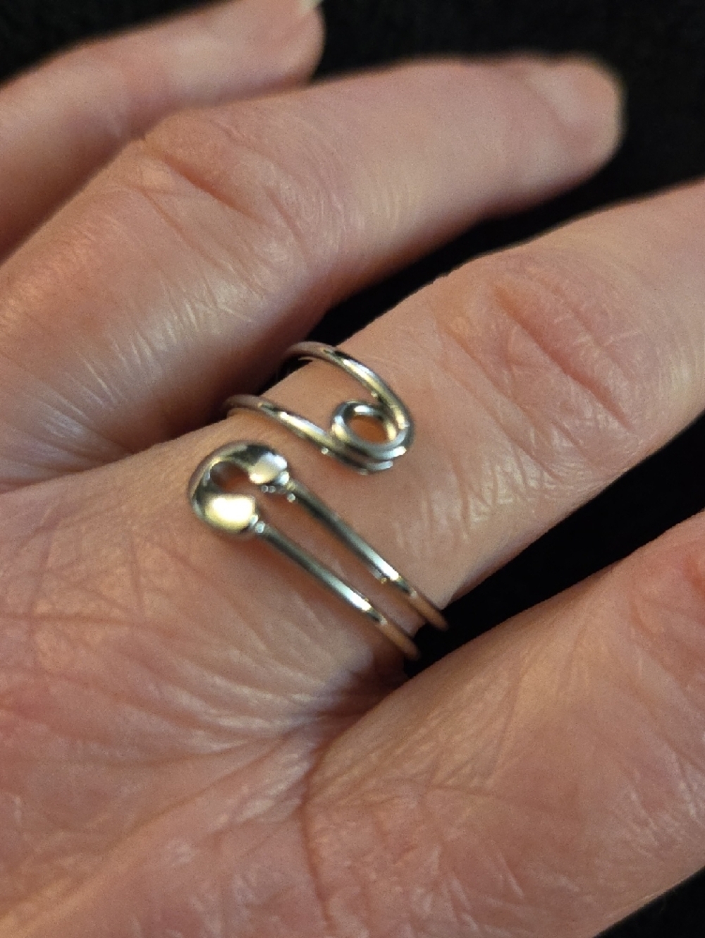 NEW - RING...adjustable ring, Safety Pin - Picture 2 of 8